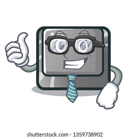 Businessman alt button isolated with the mascot