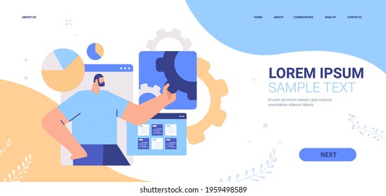businessman analyzing financial data statistics business man finding new ideas creative working process