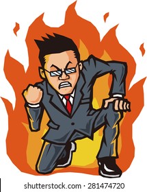 Businessman of anger