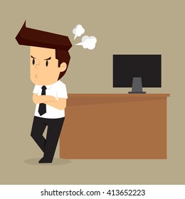 businessman Anger problem.vector