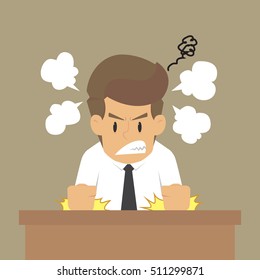 businessman Anger problem.vector