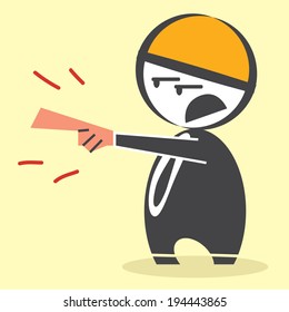 Businessman angry