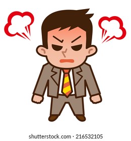 Businessman angry