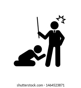Businessman angry beat cry icon. Element of businessman pictogram icon
