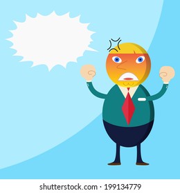 Businessman Angry Blank Speech Stock Vector (royalty Free) 199134779 