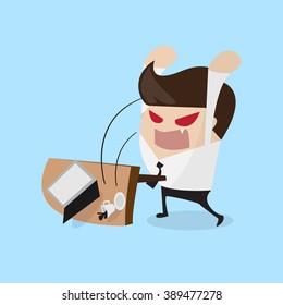 Businessman angry vector