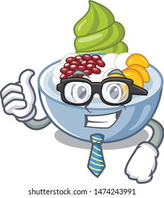 Businessman anmitsu with in the character shape
