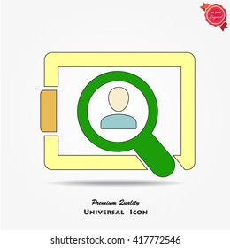 Businessman application for a job icon