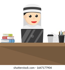businessman arabian work in office