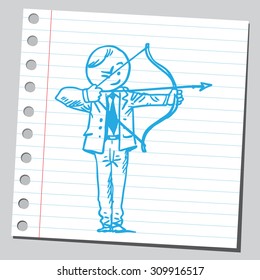 Businessman archer