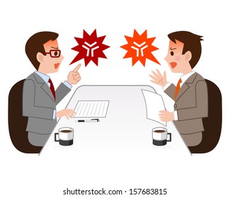 Businessman argue