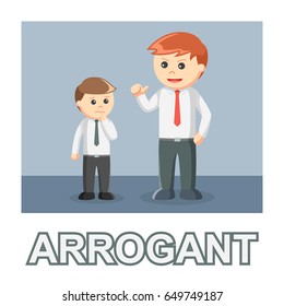 businessman arrogant photo text style