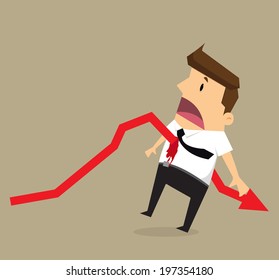 businessman arrow stab