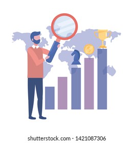 Businessman avatar cartoon design vector illustration