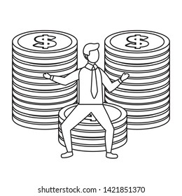 Businessman avatar cartoon design vector illustration