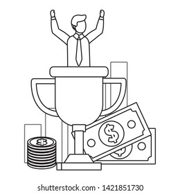 Businessman avatar cartoon design vector illustration