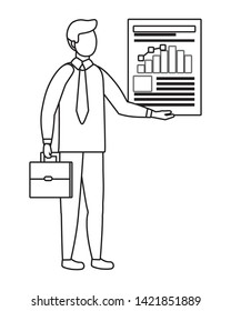 Businessman avatar cartoon design vector illustration