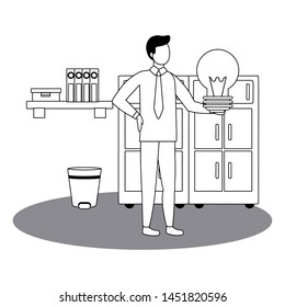 Businessman avatar cartoon design vector illustrator