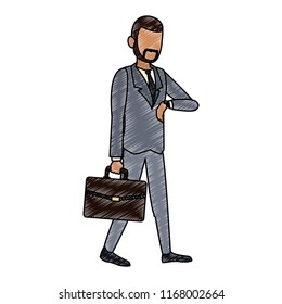 Businessman avatar cartoon scribble
