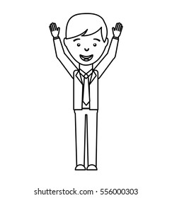 businessman avatar character icon vector illustration design