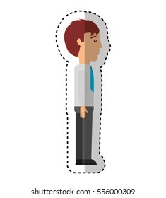 businessman avatar character icon vector illustration design