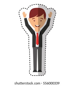 businessman avatar character icon vector illustration design