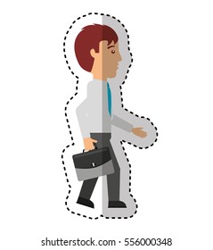 businessman avatar character icon vector illustration design