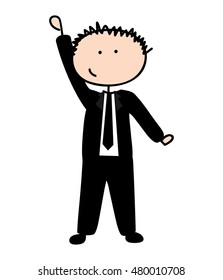 businessman avatar character isolated vector illustration design