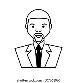 businessman avatar elegant islated icon vector illustration design