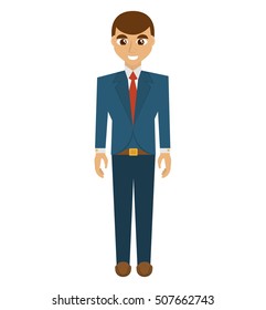 businessman avatar elegant islated icon vector illustration design