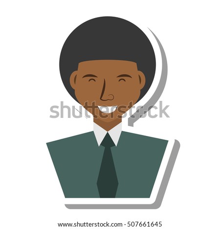 businessman avatar elegant islated icon vector illustration design