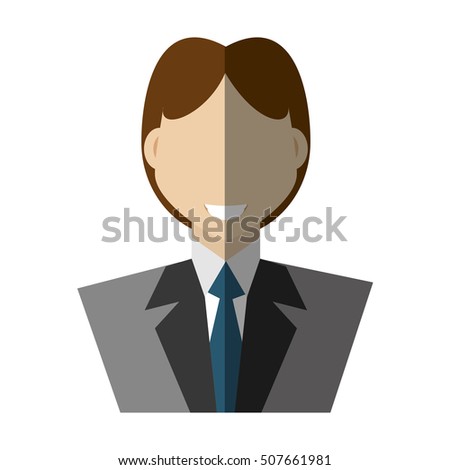 businessman avatar elegant islated icon vector illustration design