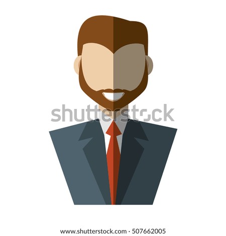 businessman avatar elegant islated icon vector illustration design
