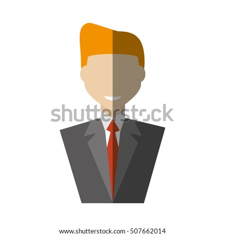 businessman avatar elegant islated icon vector illustration design