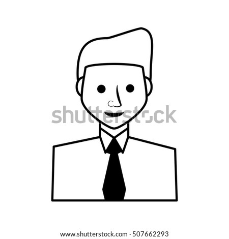 businessman avatar elegant islated icon vector illustration design