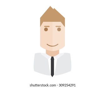 Businessman avatar, eps10 vector