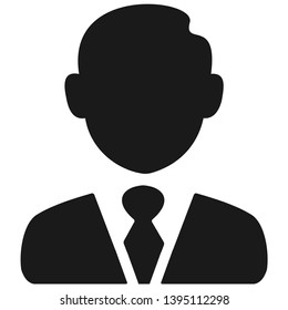 Businessman avatar flat vector icon