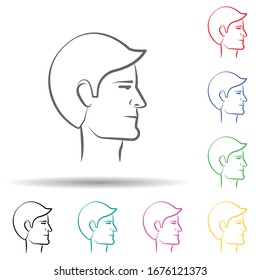 Businessman avatar hand drawn multi color set icon. Simple thin line, outline vector of business icons for ui and ux, website or mobile application