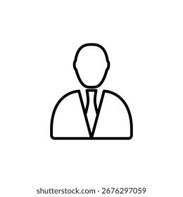 businessman avatar icon, simple flat style, vector illustration, symbol, design logo template pictogram, for ui or ux isolated on white for mobile app, editable