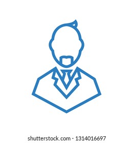 Businessman avatar icon - vector