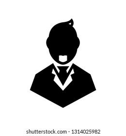 Businessman avatar icon - vector