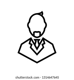 Businessman avatar icon - vector