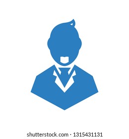 Businessman avatar icon - vector