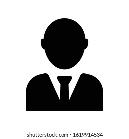 Businessman, avatar icon, vector graphics