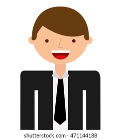 businessman avatar isolated icon vector illustration design