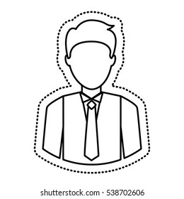 businessman avatar isolated icon vector illustration design