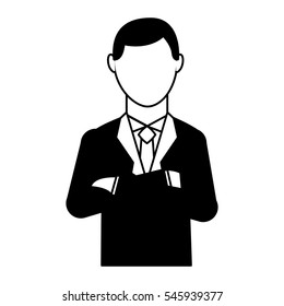 businessman avatar isolated icon vector illustration design