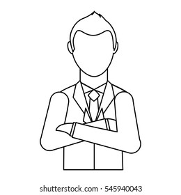 businessman avatar isolated icon vector illustration design