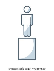 businessman avatar line icon vector illustration design