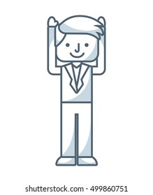 businessman avatar line icon vector illustration design